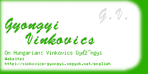 gyongyi vinkovics business card